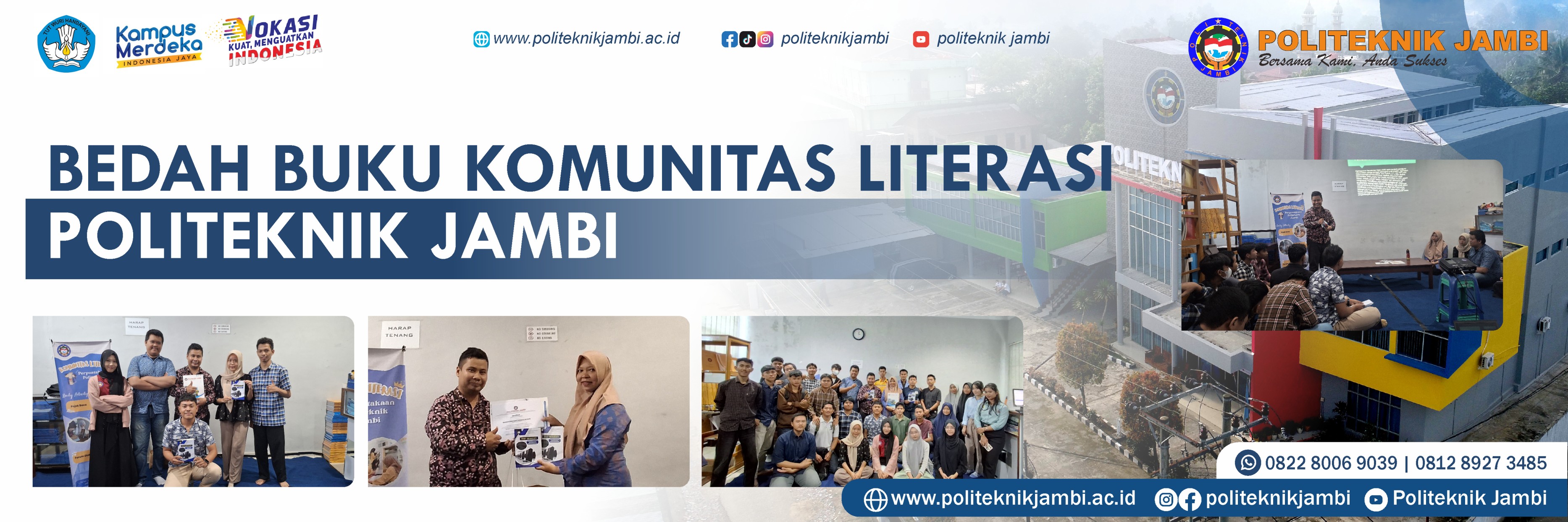 Bedah Buku Komunitas Literasi Politeknik Jambi