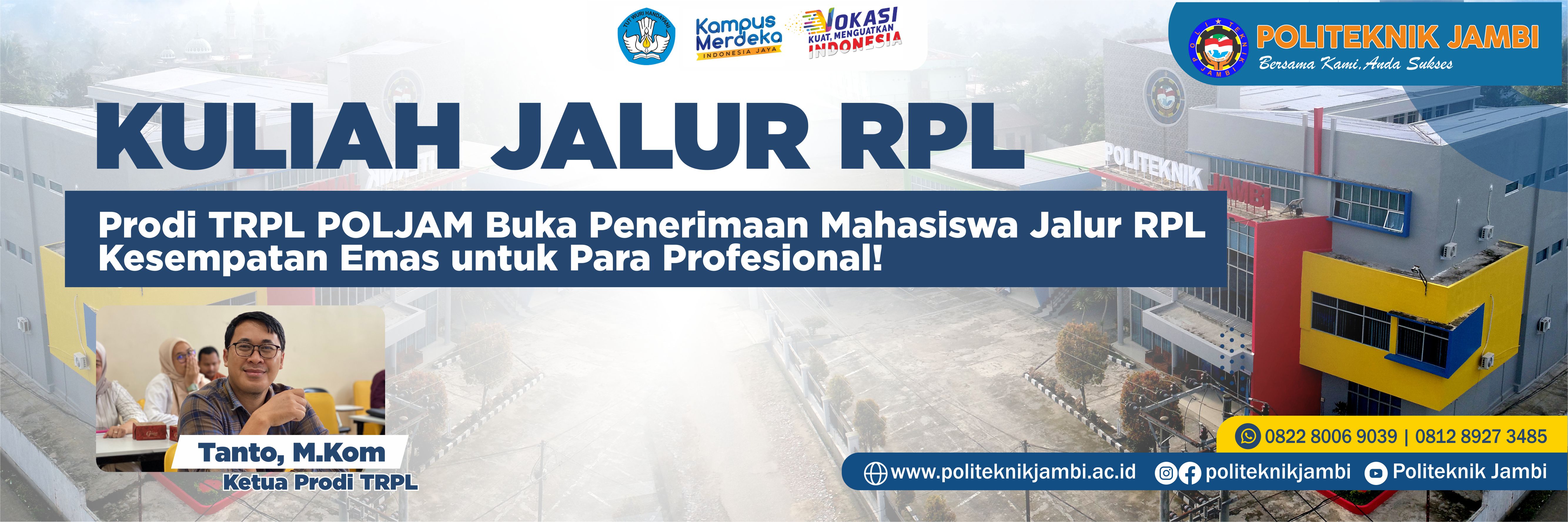 Prodi TRPL POLJAM Buka Penerimaan Mahasiswa Jalur RPL – Kesempatan Emas untuk Para Profesional!