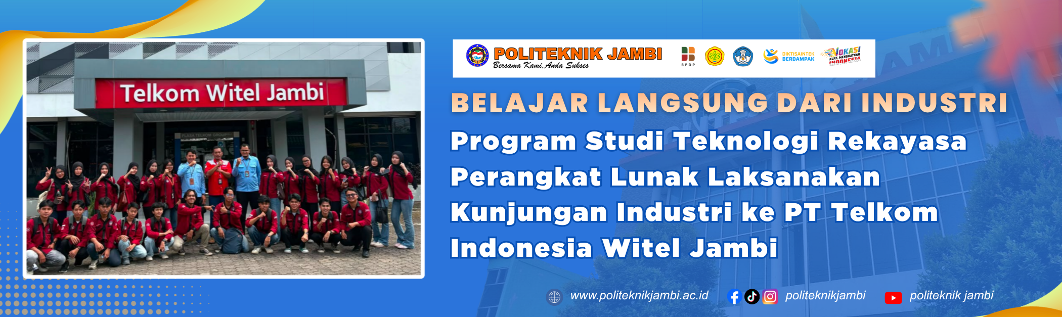 Prodi TRPL Laksanakan Kunjungan Industri ke PT Telkom Indonesia Witel Jambi