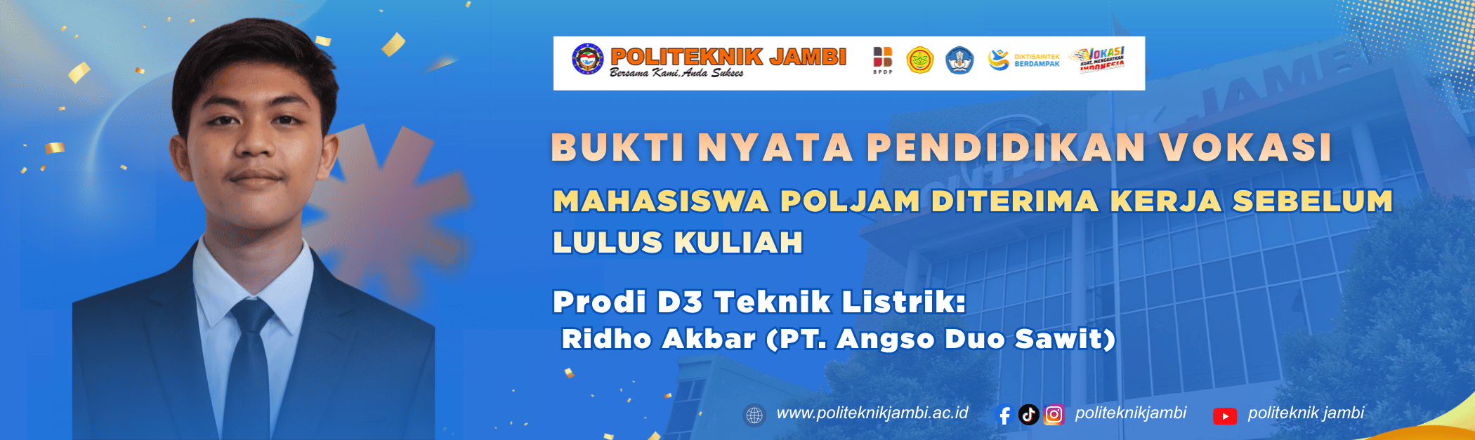 Mahasiswa D3 Teknik Listrik Politeknik Jambi Diterima Kerja Sebelum Lulus Kuliah