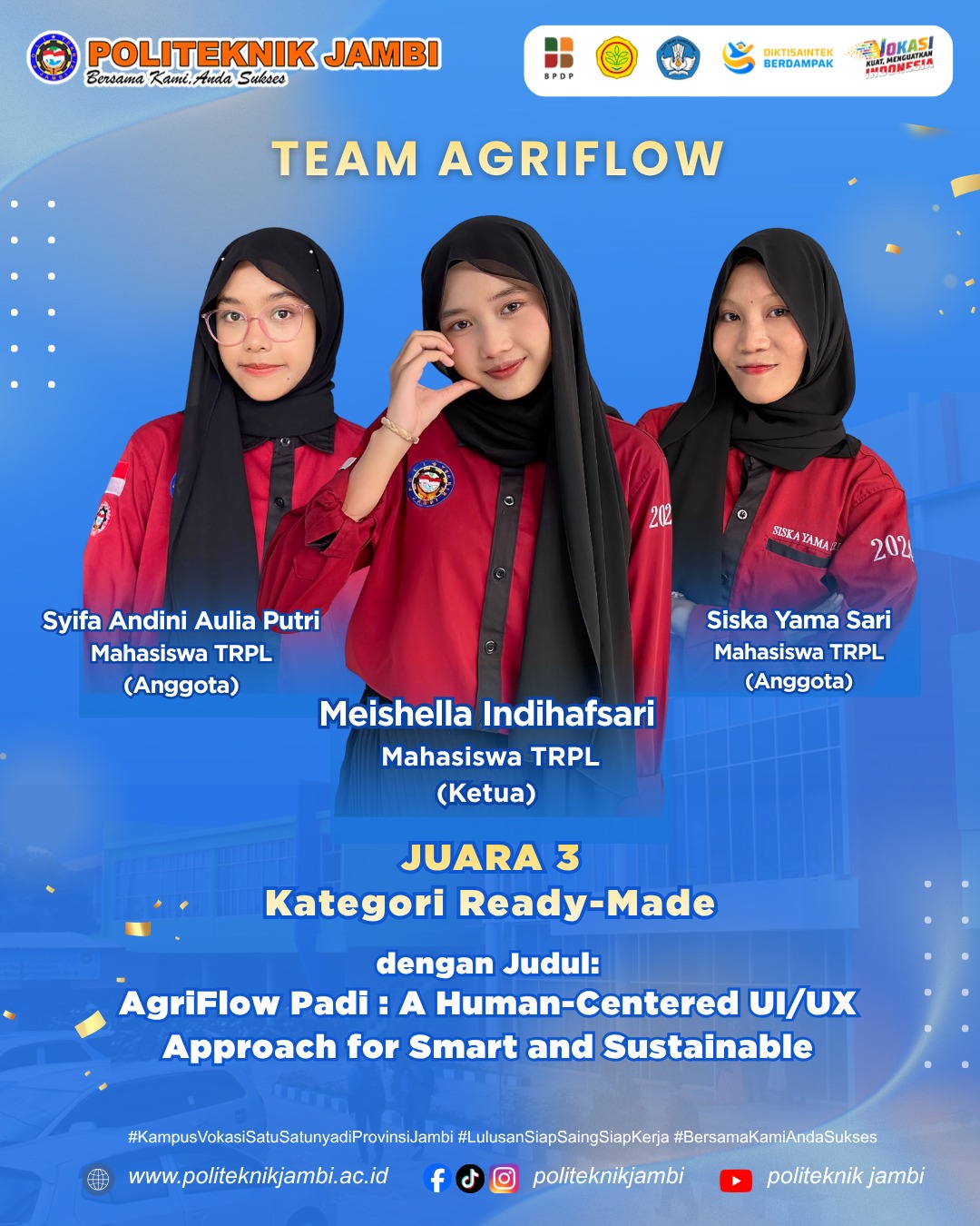 Juara 3 Kategori Ready-Made Tim AgriFlow